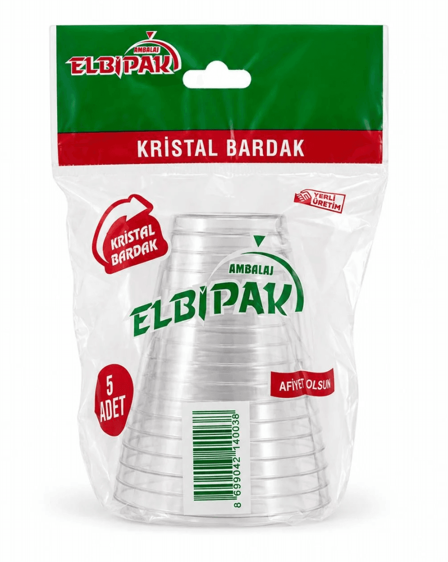 ELBİPAK KRİSTAL BARDAK 5'Lİ KL*100