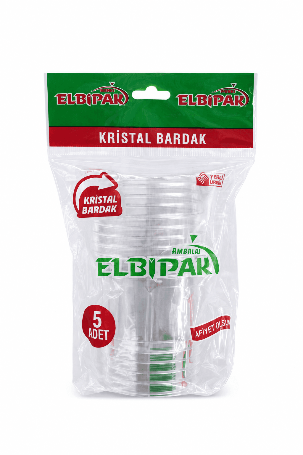 ELBİPAK KRİSTAL BARDAK 5'Lİ KL*100
