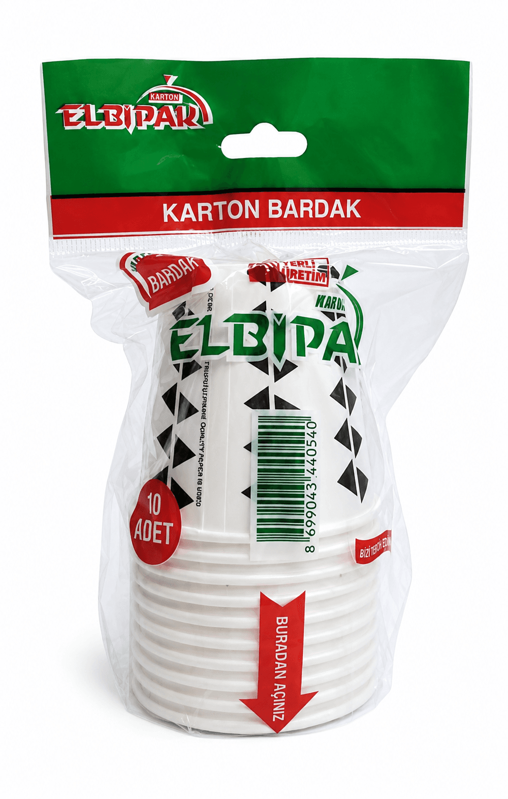 ELBİPAK KARTON BARDAK 10'LU KL*100
