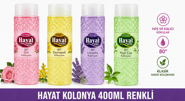 HAYAT KOLONYA 400ML RENKLİ